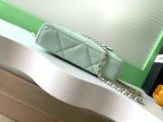 Uubags Chanel Vanity bag with strap grained calfskin & gold metal in mint green 17x19.5x5cm - 6