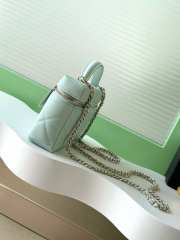 Uubags Chanel Vanity bag with strap grained calfskin & gold metal in mint green 17x19.5x5cm - 3