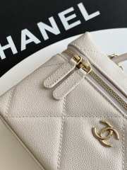 Uubags Chanel Vanity bag with strap grained calfskin & gold metal in grey 17x19.5x5cm - 2