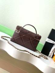Uubags Chanel Vanity bag with strap grained calfskin & gold metal in dark brown 17x19.5x5cm - 3