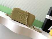 Uubags Chanel long vanity bag with chain grained shiny calfskin & gold-tone metal in pale yellow 9.5x17x8cm - 5