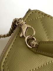 Uubags Chanel long vanity bag with chain grained shiny calfskin & gold-tone metal in pale yellow 9.5x17x8cm - 4