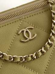 Uubags Chanel long vanity bag with chain grained shiny calfskin & gold-tone metal in pale yellow 9.5x17x8cm - 2