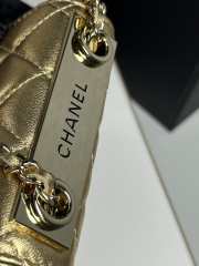 Uubags Chanel Metallic Gold Lambskin Mini CC Clutch with Chain Gold Hardware 11x5x11cm - 4