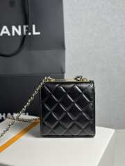 Uubags Chanel Black Trendy CC Clutch with Chain Quilted Lambskin Leather 11x5x11cm - 6
