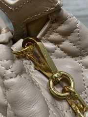 Uubags Dior Jolie top handle mini bag Cannage lambskin in powder pink 18.5x13x8.5cm - 4