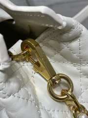 Uubags Dior Jolie Top Handle Mini Bag Latte Cannage lambskin 18.5x13x8.5cm - 2