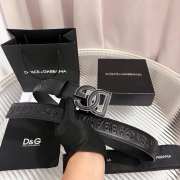 Uubags Dolce & Gabbana Deerskin-print calfskin belt with DG logo print 4cm - 6