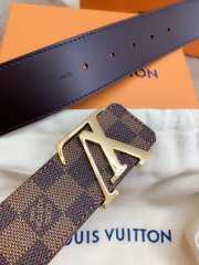 Uubags Louis Vuitton Initiales 4cm Reversible Belt – Damier Ebene Canvas In Brown - 6
