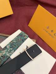 Uubags Louis Vuitton M4383T Flower Camoflage 4cm Reversible Belt In Green 95 x 4cm - 3