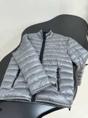 Uubags Miu Miu lightweight pongé down jacket in steel gray - 2