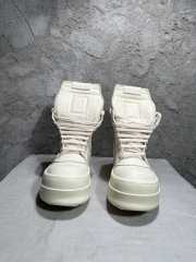 Uubags Rick Owens Mega Geobasket Leather High‑Top Sneakers In White - 6