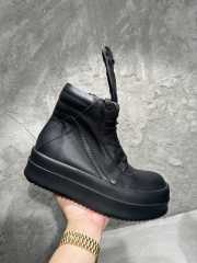 Uubags Rick Owens Mega Geobasket Leather High‑Top Sneakers In Black  - 5