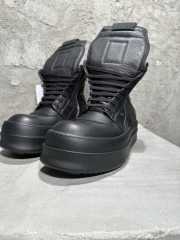 Uubags Rick Owens Mega Geobasket Leather High‑Top Sneakers In Black  - 4