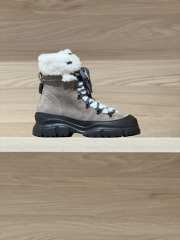 Uubags Brunello Cucinelli Classic Mud Leather Mountain Boots with Fuzzy Shearling Lining and Precious Contour - 4