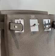 Uubags Hermes Hac a Dos PM backpack in etoupe with silver buckle 18x28x8cm - 3