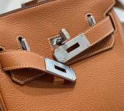Uubags Hermes Hac a Dos PM backpack in tan with silver buckle 18x28x8cm - 3