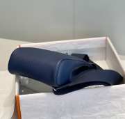 Uubags Hermes Hac a Dos PM backpack in navy blue with silver buckle 18x28x8cm - 6