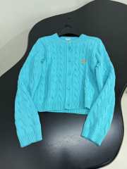 Uubags Loewe Cardigan in turquoise lightweight cotton - 2