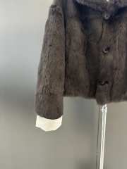 Uubags MaxMara Short Faux-Fur Jacket In Anthracite - 6