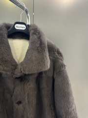 Uubags MaxMara Short Faux-Fur Jacket In Anthracite - 4