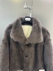 Uubags MaxMara Short Faux-Fur Jacket In Anthracite - 3