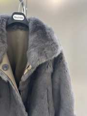 Uubags MaxMara Short Faux Fur Jacket in Charcoal Grey - 6