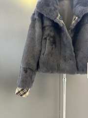 Uubags MaxMara Short Faux Fur Jacket in Charcoal Grey - 4