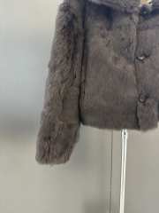 Uubags MaxMara Short Faux Fur Jacket in Medium Gray - 6
