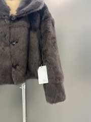 Uubags MaxMara Short Faux Fur Jacket in Medium Gray - 5
