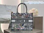 Uubags Dior Lucky Medium Book Tote Bag Multicolor Dior Flowers Calendar Allover Embroidery 36x27.5x16.5cm - 1