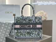 Uubags Christian Dior Book Tote Bag 36cm Jardin d’Hiver Embroidery in Pink and Green 36x28x16cm - 1