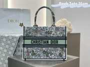 Uubags Christian Dior Book Tote Bag 36cm Jardin d'Hiver Embroidery in Green 36x28x16cm - 1