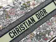 Uubags Christian Dior Book Tote Bag 36cm Jardin d'Hiver Embroidery in Green 36x28x16cm - 3