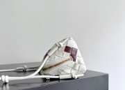 Uubags Bottega Veneta Pouch Intrecciato Concert In Chalk/Dark red 18.5x11.5x8.5cm - 5