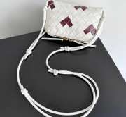 Uubags Bottega Veneta Pouch Intrecciato Concert In Chalk/Dark red 18.5x11.5x8.5cm - 4