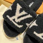Uubags Louis Vuitton Shearling Printed Slides In Black - 2