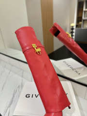 Uubags Givenchy Shark Lock Knee-High Boots in Red Leather - 4