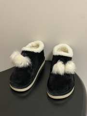 Uubags Miu Miu Suede and shearling mules in black - 6