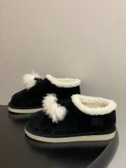 Uubags Miu Miu Suede and shearling mules in black - 3