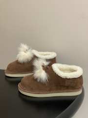 Uubags Miu Miu Suede and shearling mules in brown - 5