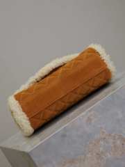 Uubags YSL Envelope Small Shearling Suede Shoulder Bag In Tan 21x13x6cm - 2