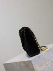 Uubags YSL Envelope suede leather bag in black gold buckle 24x17.5x6cm - 3
