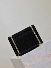 Uubags YSL Envelope suede leather bag in black gold buckle 24x17.5x6cm - 6