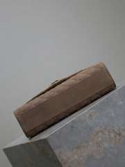 Uubags YSL Envelope suede leather bag in taupe beige gold buckle 24x17.5x6cm - 5