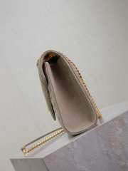 Uubags YSL Envelope suede leather bag in grey gold buckle 24x17.5x6cm - 3