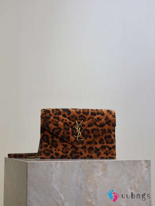 Uubags YSL small Cassandre Envelope chain wallet in a leopard print 19x11.5x4cm - 1