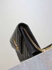 Uubags YSL small Cassandre Envelope chain wallet in black lambskin 19x12.5x3.5cm - 6