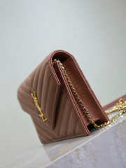 Uubags YSL Cassandre Envelope chain wallet in barely pink lambskin 22.5x14x4cm - 6