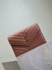 Uubags YSL Cassandre Envelope chain wallet in barely pink lambskin 22.5x14x4cm - 5